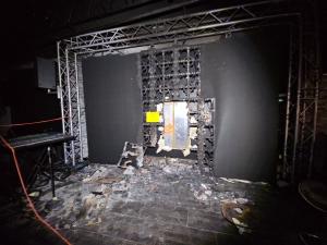 A fog machine caught fire and caused extensive damage inside a Chicago business.