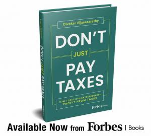 book cover image of "Don't Just Pay Taxes" by Divakar Vijayasarathy.