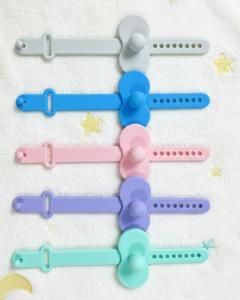 Photo of gray, blue, pink, purple and green binkibands
