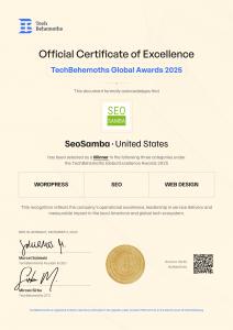 SeoSamba is the 2025 Award-winning company in the United States for its SEO, Web Design and WordPress services