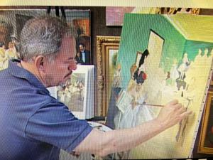 Prestige Artist painting "Dance Class" by Dega ( Impressionist art work ) From Book reference