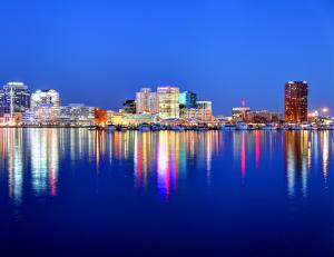 City Skyline in Norfolk, Virginia