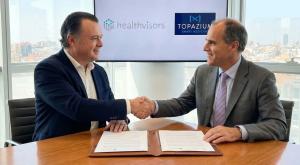 two men in handshake