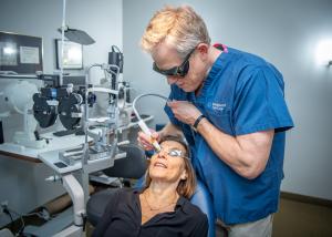 Dr. Moskowitz Dry Eyes Specialist Treating Patient with OptiLIGHT IPL