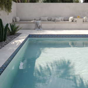 Terra Blue, 6" x 6" Porcelain Pool Tile Available at AquaBluMosaics.com