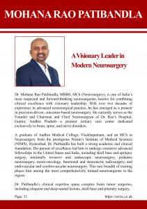 Profile page of Dr. Mohana Rao Patibandla featured in London Horizon Magazine Edition 5, January 2026.