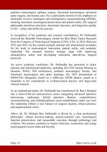 Article page from London Horizon Magazine Edition 5 highlighting Dr. Mohana Rao Patibandla’s academic contributions and neurosurgical leadership.