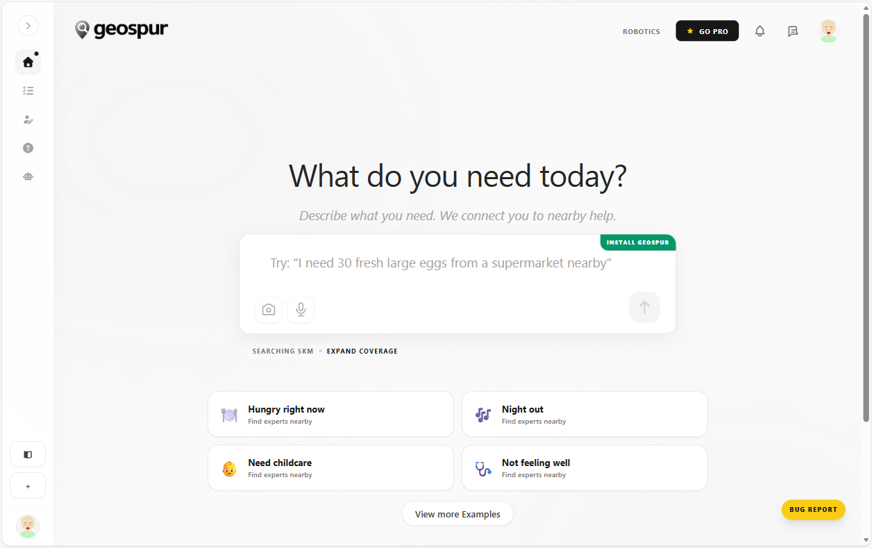 GeoSpur.com Landing Page Screenshot Jan 2026