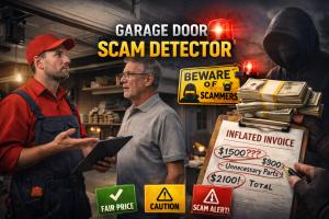 Customer upset after garage door repair scam overpricing