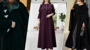 Three different Abaya from ameriah store banner