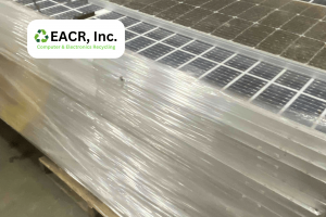 Palletized solar panels for recycling