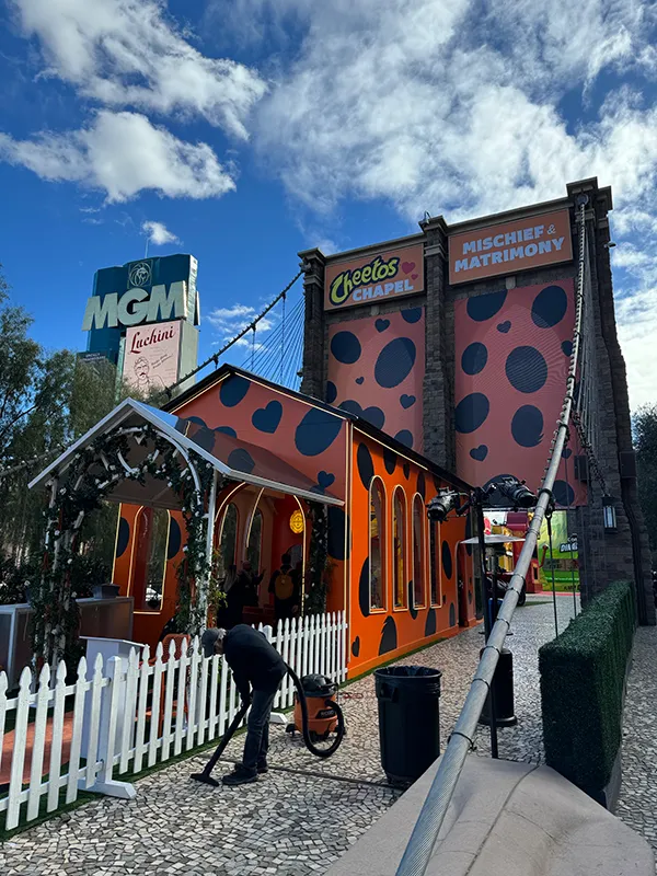 Cheetos brings to life special Pop-Up event structure in the heart of Las Vegas atop Smartstage event gear