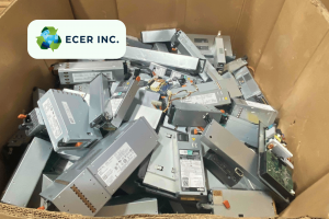 Gaylord box of electronic waste for recycling