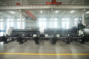 Industrial fiber tube cutting machine for steel and alloy pipes. Designed for accuracy and stability in long pipe cutting.