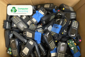 Discarded walkie talkie radios for recycling