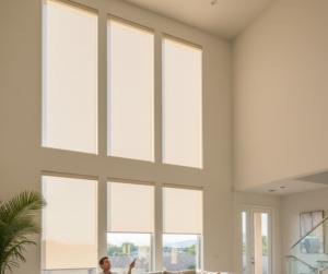 Las Vegas Window Coverings Center service fleet truck in a Las Vegas neighborhood for blinds and solar screen estimates