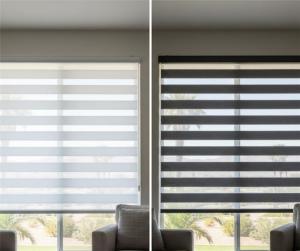 Branded window treatment service truck parked in a Summerlin Las Vegas neighborhood for a custom blinds estimate