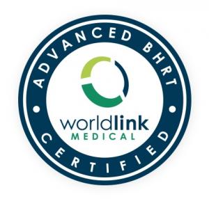 WorldLink Medical Advanced BHRT Certified healthcare providers seal recognizing expertise in bioidentical hormone replacement therapy