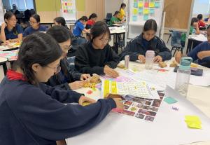 Student solving problems creatively Design Thinking Programme by C-Academy