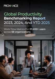 The ProHance Global Benchmarking Report compares work time metrics across sectors, industries, and geographical regions.