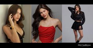 Young, brunette model in 3 beautiful shots for her modeling portfolio,