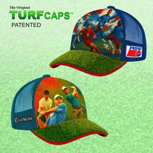 TURF CAPS - IDEAL PROMOTIONAL BRANDED HEADWEAR FOR SOCCER, GOLF & MORE !