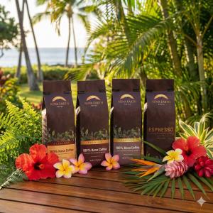 4 Kona Earth coffee bags