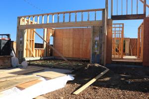 Framing of a new house built by Animas Valley Construction