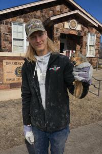 Wildlife X Team Oklahoma City removing squirrel from historic American Legion Post 111