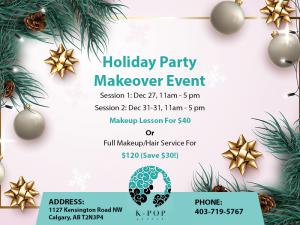 K-Pop Secret Beauty Studio Calgary Holiday Party Makeover Event December 2019