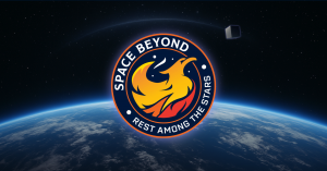 Artist rendering of Space Beyond’s 1U CubeSat spacecraft in low Earth orbit above Earth, prepared for launch on SpaceX’s Transporter-22 mission.