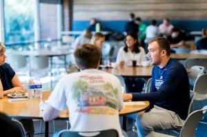 Students Eating in the Betty Lindner Dining Hall