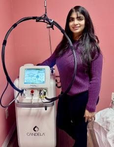 Simran Kaur, Owner of Forever Beauty Salon, with the GentleMax Pro®