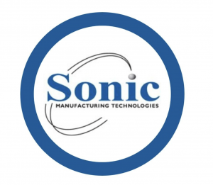 Sonic Manufacturing Blue and White Logo
