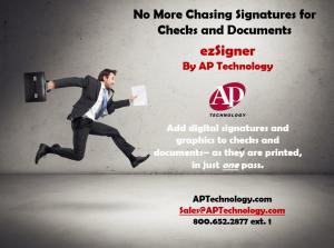 ezSigner Direct from AP Technology: Check signing software. No more chasing signatures for checks or documents