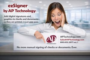 ezSigner check signing software lets you securely apply signatures and images such as logos to checks and documents with a single pass through your printer.
