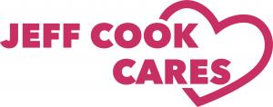 Jeff Cook Cares logo featuring a heart outline representing the company’s charitable giving program.