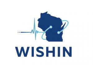 WISHIN logo showing a map of the state of Wisconsin with a heart rhythm line wrapping around the state