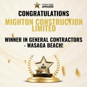 Mighton Construction Limited 2026 General Contractor of the Year - Wasaga Beach