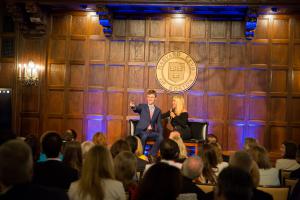 Alexander Velitchko and Suzanne Somers at the Harvard Club of Boston