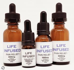 Life Infused Pain Relief+ CBD Bottles
