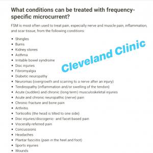  Cleveland Clinic Lists out Some Conditions Helped with Frequency Specific Microcurrent Now Available at Tucson Biofeedback