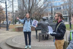 Dr. Mary Ellen Pethel leads tour using Nashville Sites system for www.nashvillesites.org walking tours Nashville South Banner Logo for www.nashvillesites.org walking tours Nashville South Banner Logo for www.nashvillesites.org walking tours