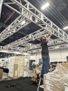 Austyn Montgomery helps bring together the innovative truss systems he helped design