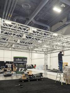 Smartstage aluminum truss rentals at the MJBiz Convention (Las Vegas Convention Center)