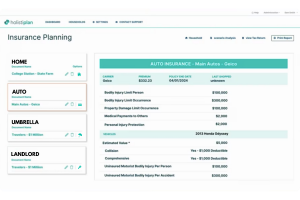 Holistiplan Insurance Planning Screenshot