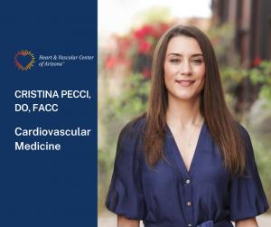 Portrait of Dr. Cristina Pecci, DO, FACC, board-certified cardiologist at Heart and Vascular Center of Arizona.