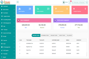 iTours easy to use dashboard
