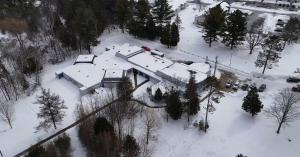 Aerial photo of the new Immanuel Lutheran School campus at 700 Pinecrest St., Alpena, MI