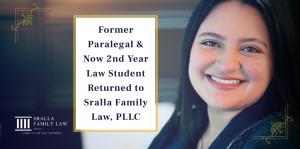 Former paralegal Alyssa E. Perez has rejoined Sralla Family Law, PLLC
